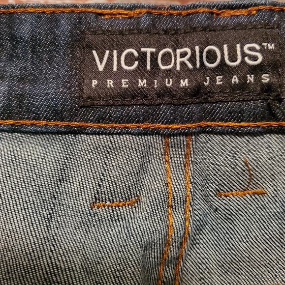 NWOT Victorious Raw Denim Straight Darkwash Jeans - Picture 3 of 4